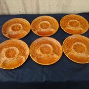 6 artichoke plates in Gien earthenware diam 23 cm