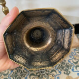 Duo of brass candlesticks
