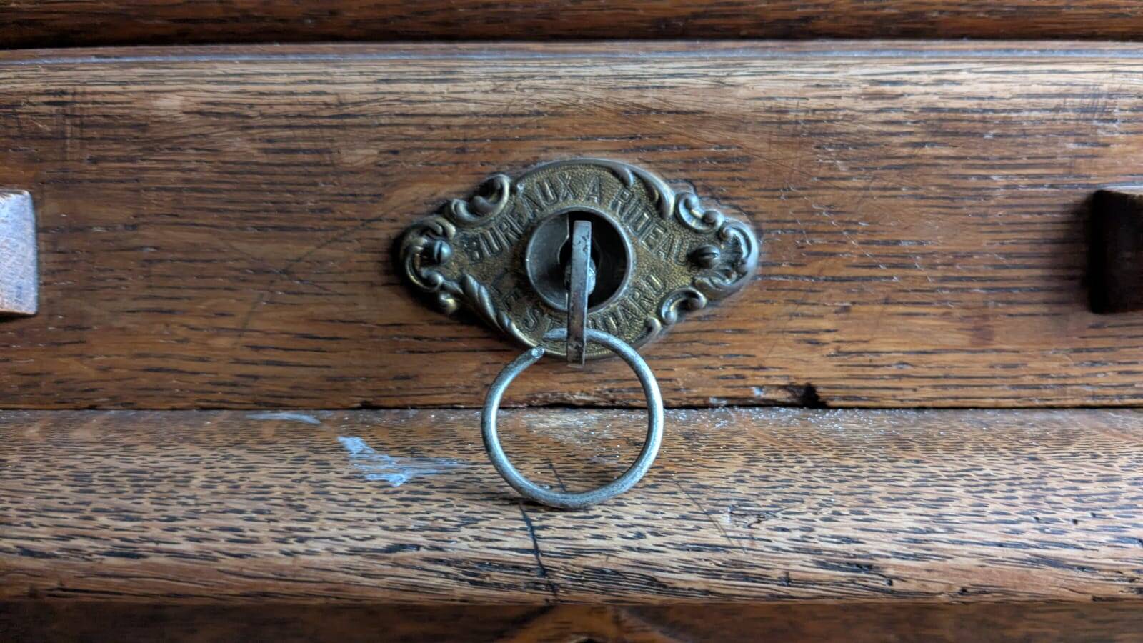 English cylinder desk