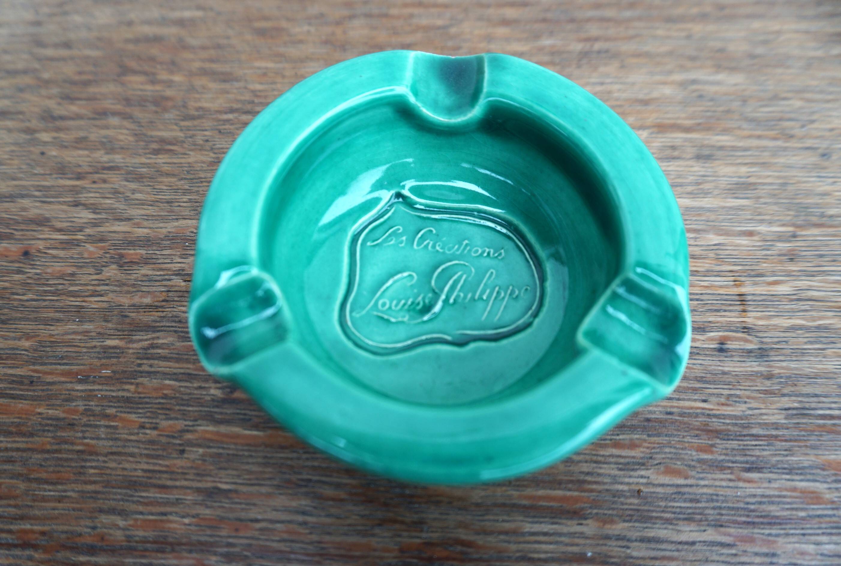 1950s ceramic ashtray signed Charlotte Corbin