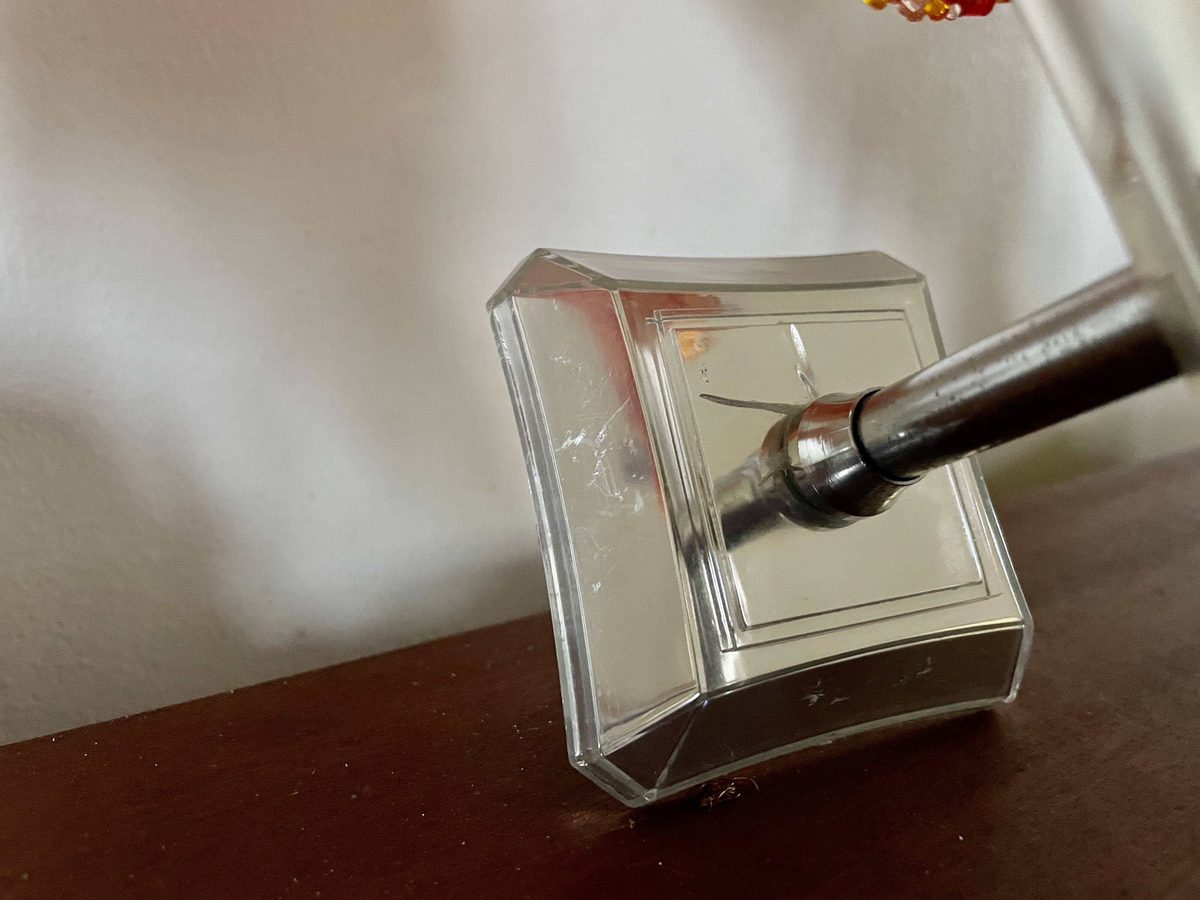 Pair of orange perspex wall lights from the 1950s.