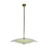 Lustre en verre incurvé du milieu du siècle des années 50