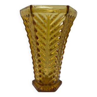 Vase art déco ambré