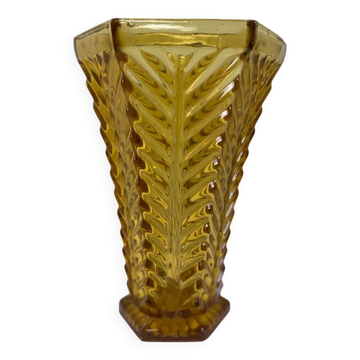 Vase art déco ambré