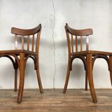 Pair of bistro and bohemian chairs 1950