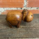 Sculpture Hippopotamus Ebony Wood Realistic Decoration Paperweight Wine