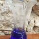 Large blue glass vase