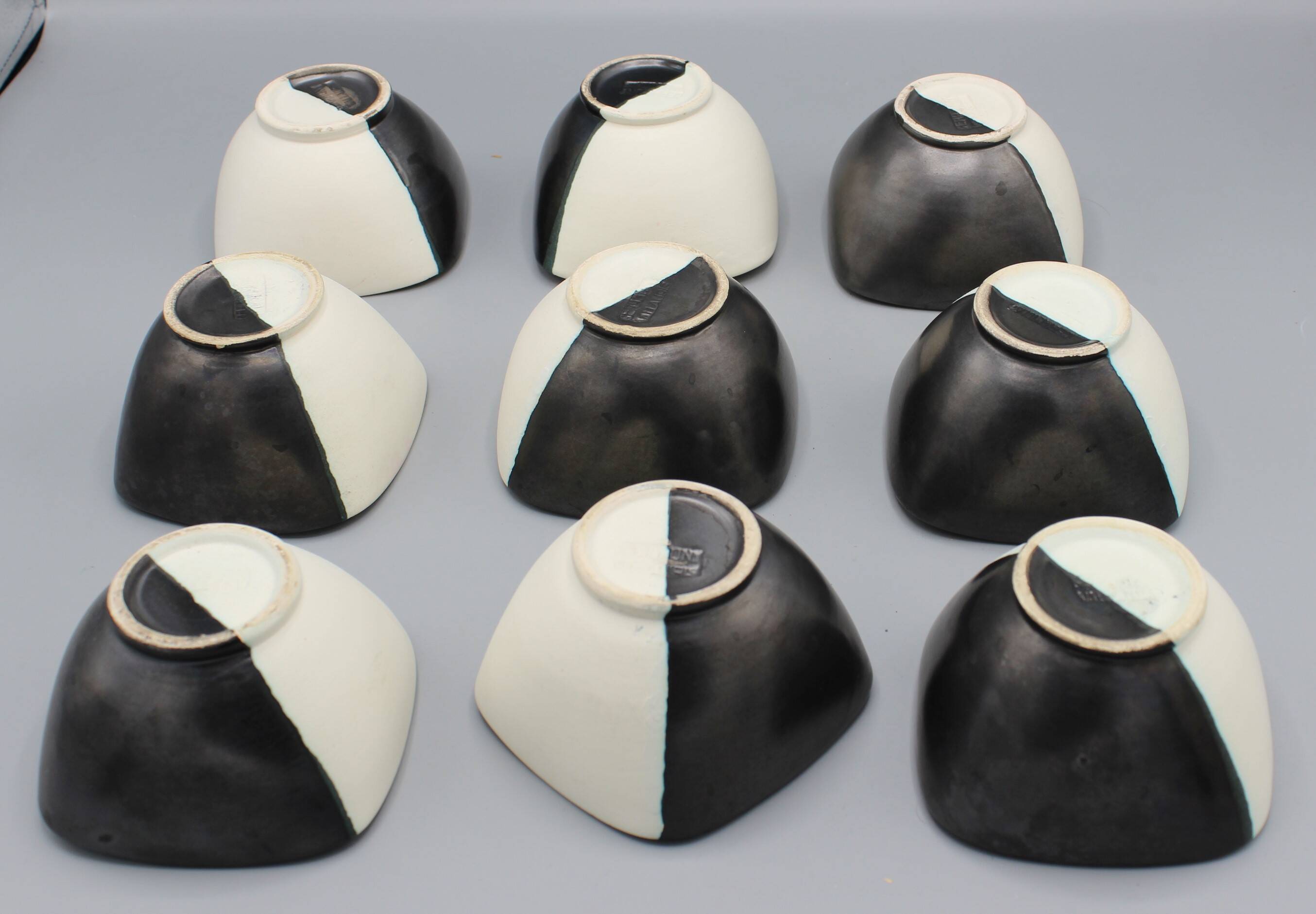 Vintage ceramic coffee cups vallauris ceramony