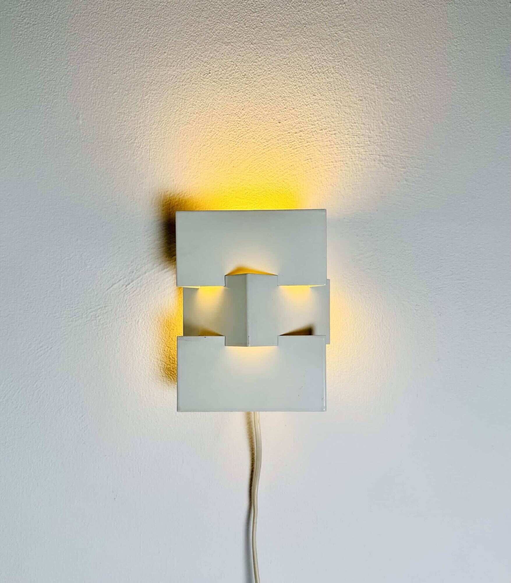 Triangular Geometric Wall Lamp By J.J.M. Hoogervorst For Anvia Nederland, The Netherlands 1960S