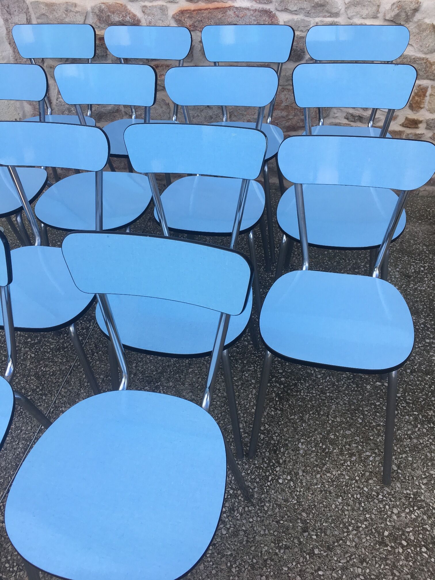 Lot of 14 Formica chairs