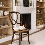 Set of three vintage bentwood bistro chairs – Cane seat – Mismatched