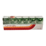 6 stemmed cups in emerald green, Cavalier Luminarc France