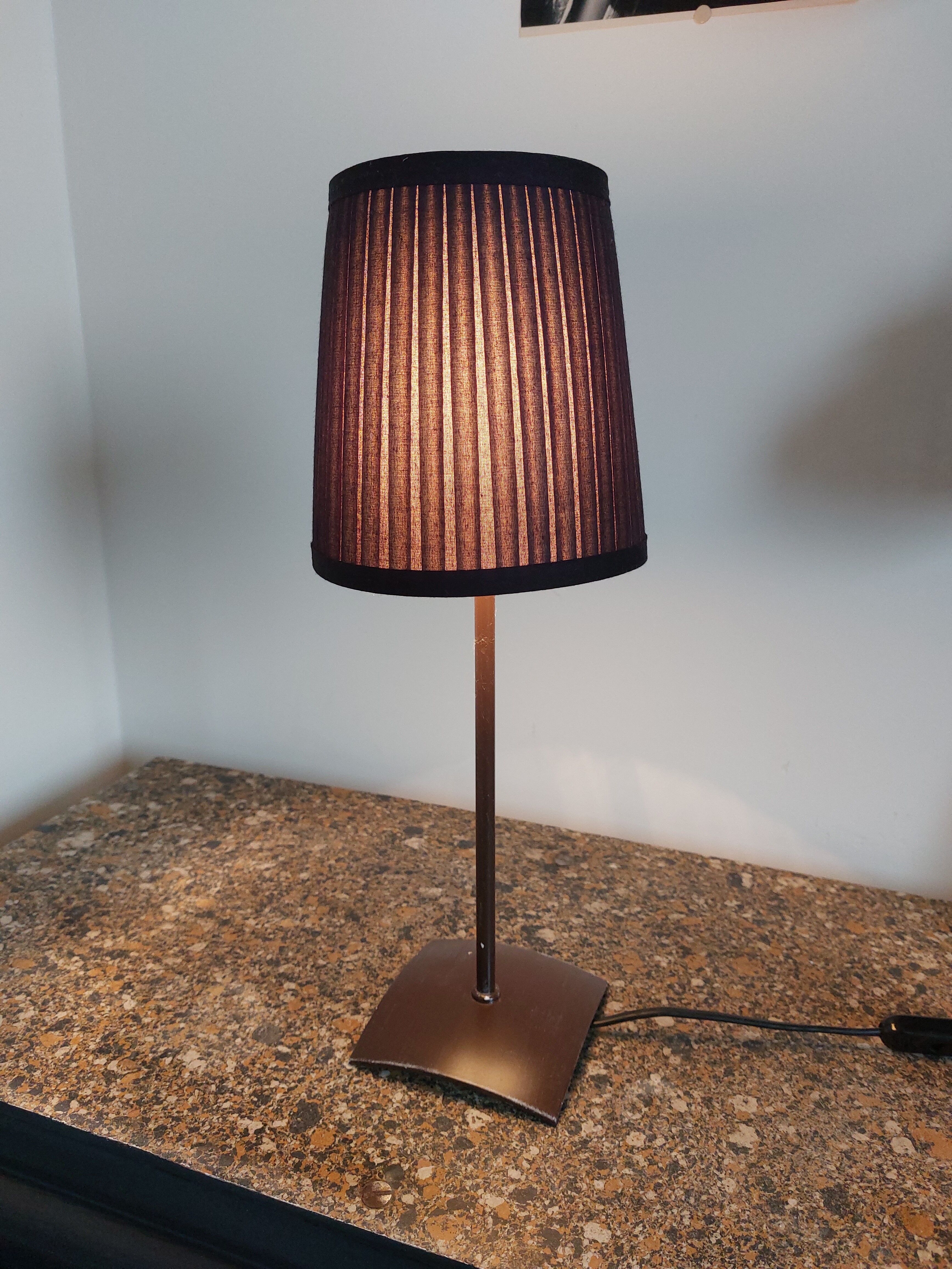 Lamp, black lampshade