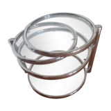 Glass and chrome coffee table