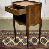Louis XV style bedside table in rosewood and oak from the 1970s.