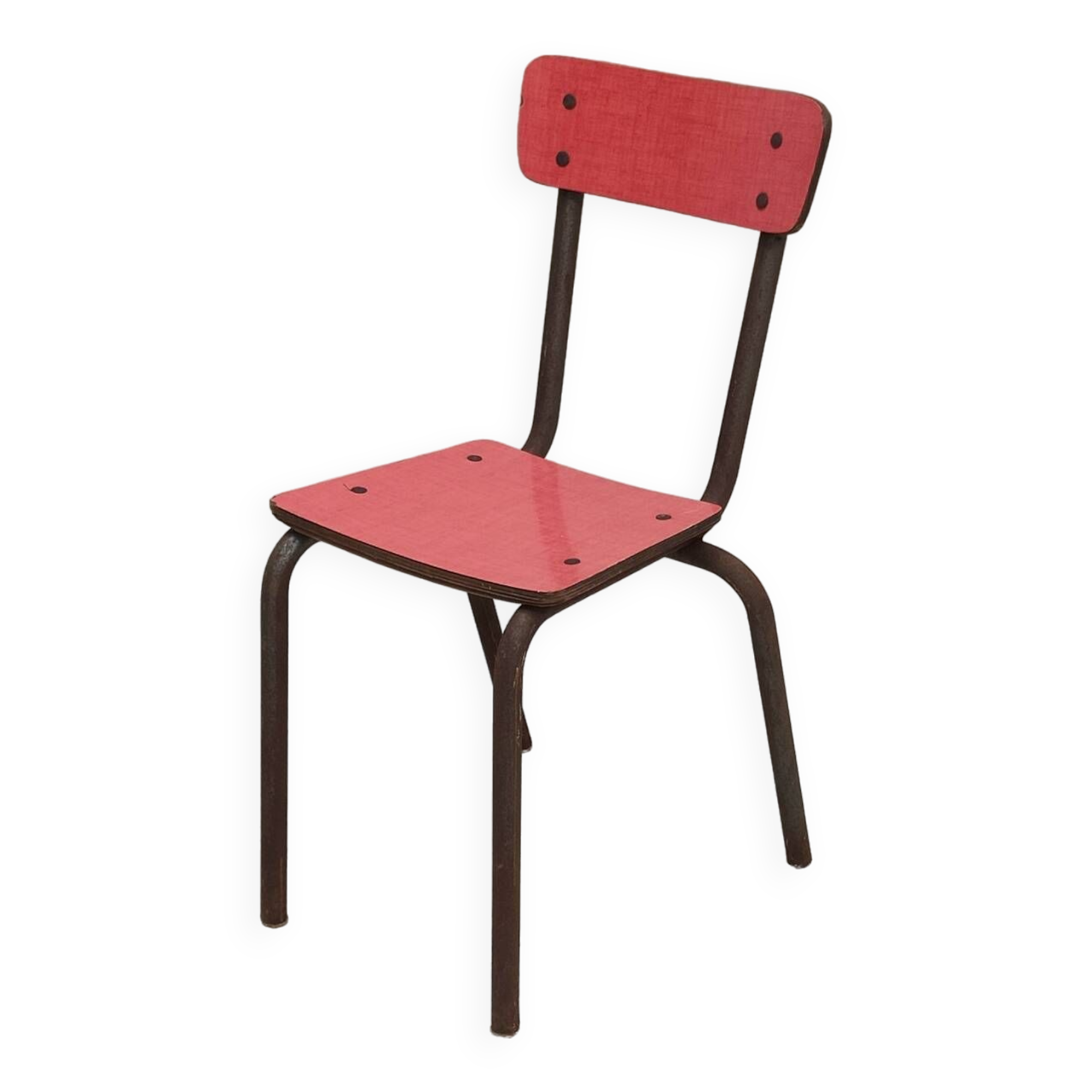 Pink Formica children's chair