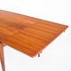Scandinavian style teak table with two extensions. Vintage. France, 1960s