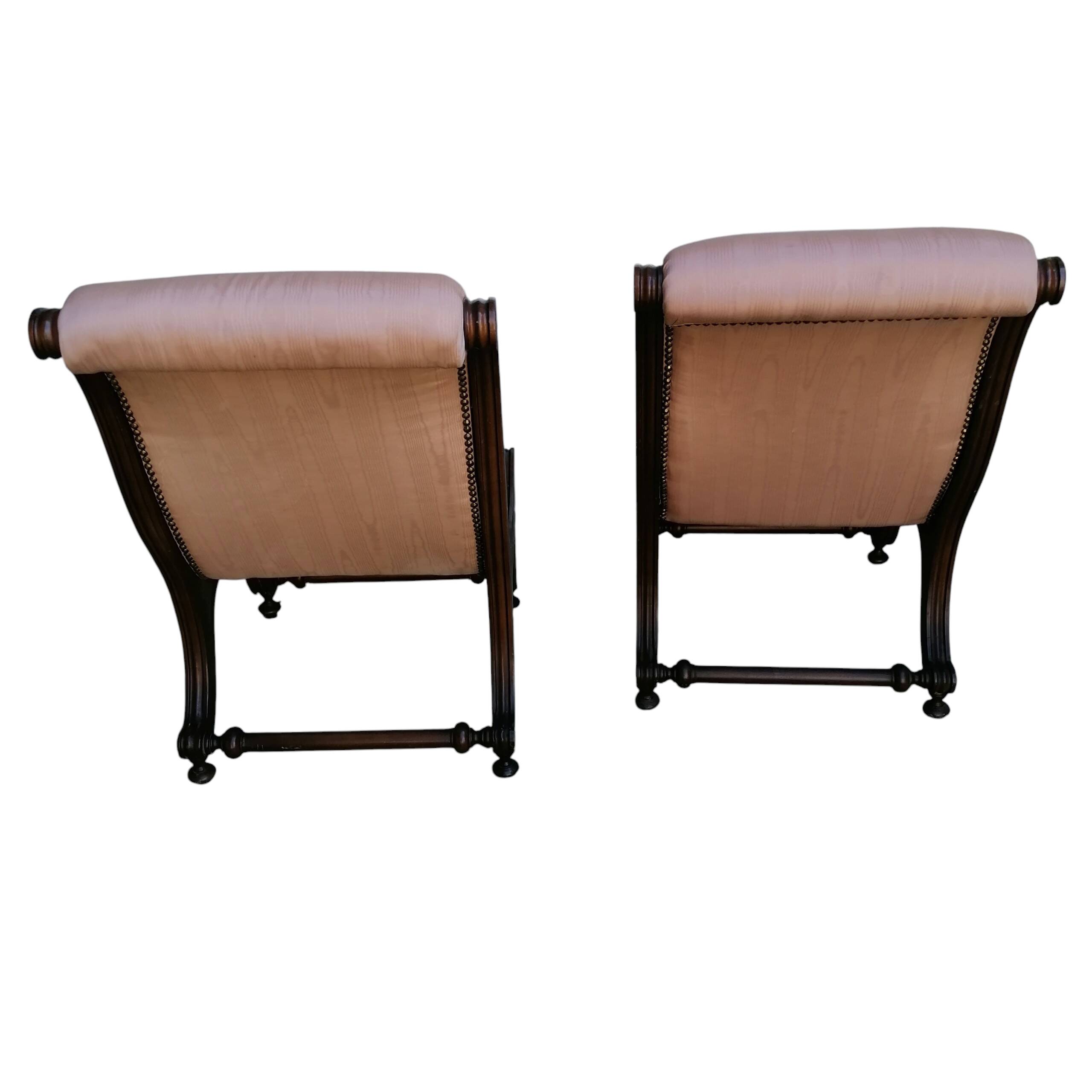 Poltrone chaise longue corte epoca ottocentesca, Luigi Filippo o Vittoriano