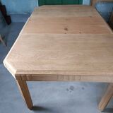 Renovated Art Deco dining table with extension.