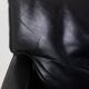 Pair of armchairs in black leather and chrome metal. 1970s.