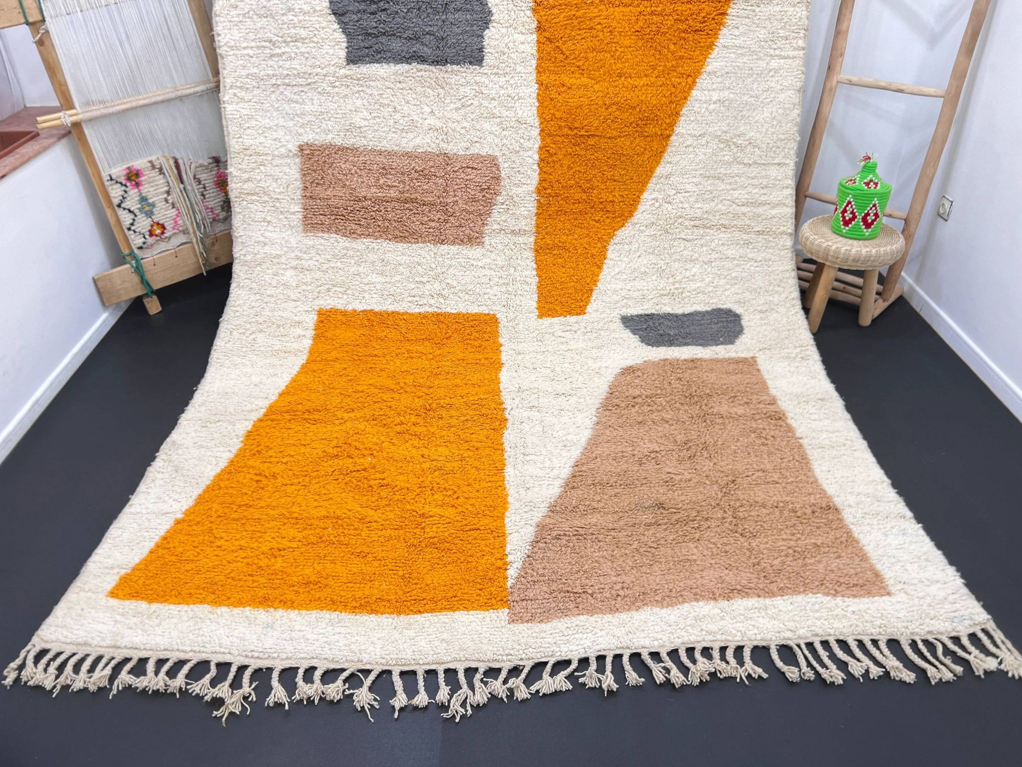Tapis marocain en laine naturelle 2.5 x 1.5 m
