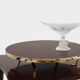 Alberto Pinto paire de tables d’appoint wengé et laiton 1990