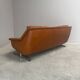 Cognac leather ESA lounge sofa, Denmark 1970s
