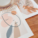 A sleeping head fine art print, illustration