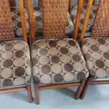 Set of six bamboo chairs from the 70s