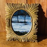 Vintage rectangle sun mirror