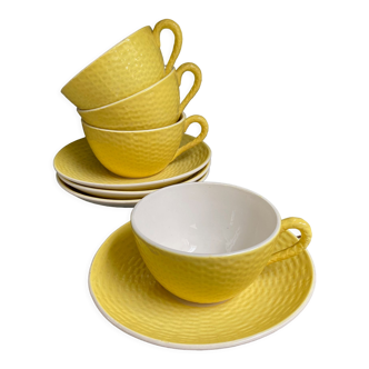 Cups and saucers Digoin Sarreguemines