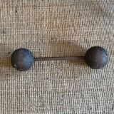 Antique cast iron dumbbell