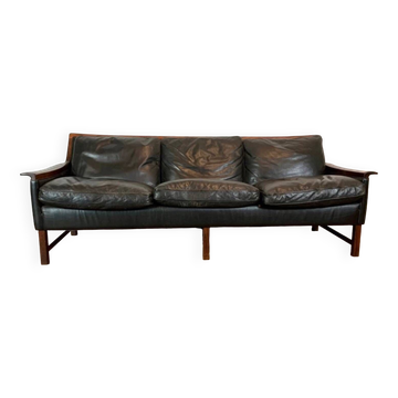 Vintage Scandinavian leather sofa