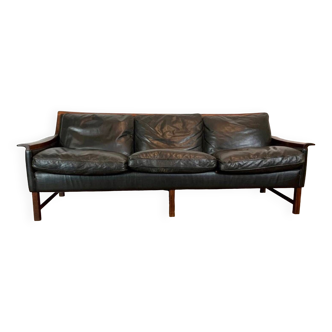 Scandinavian vintage leather sofa