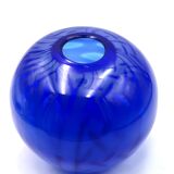 Impressive blue blown glass vase by Nicolas Morin.