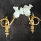 Art Nouveau Bronze Brass Wall Lights Louis XV Style