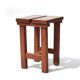 Vintage stool, brutalist pine stool, accent stool