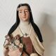 statue religieuse de sainte thérèse de lisieux en plâtre peint