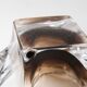 Murano ashtray transparent and smoked flower shape