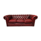 Red leather chesterfield sofa
