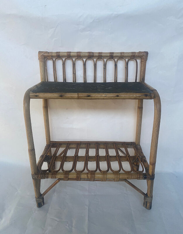 Rattan shelves