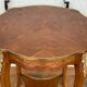 Rosewood table/pedestal and marquetry