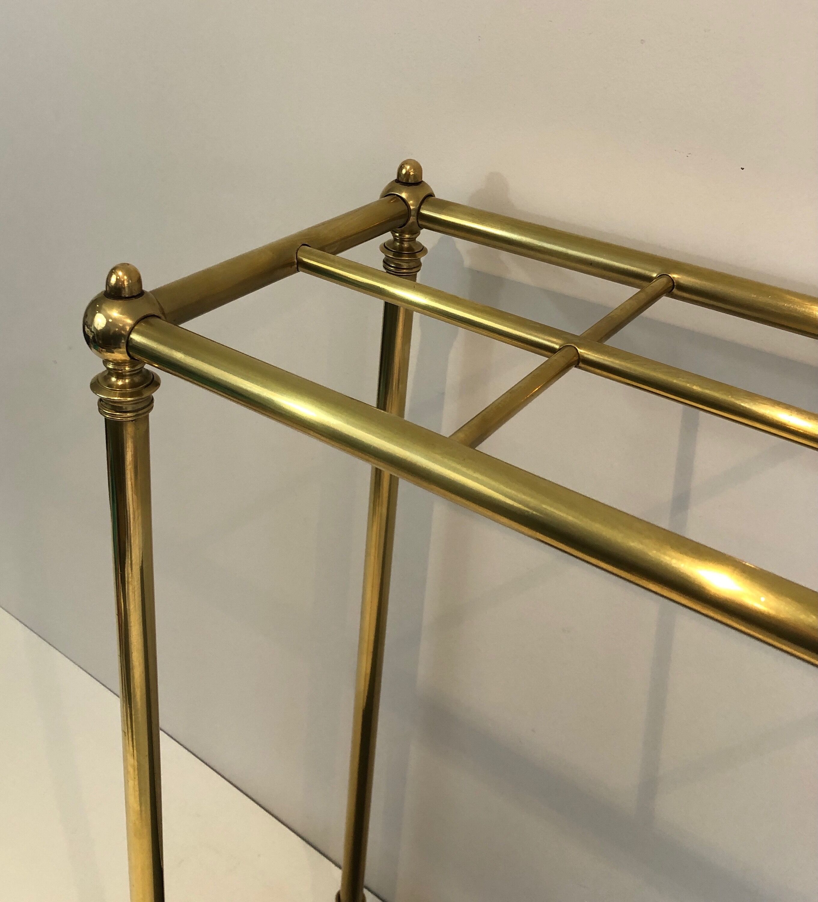 Rectangular umbrella holder in brass and cast iron. french work. around 1900