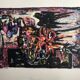 Yvette alde, flowers and birds, c 1950. lithograph signed in pencil