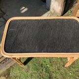 Black wicker rattan coffee table