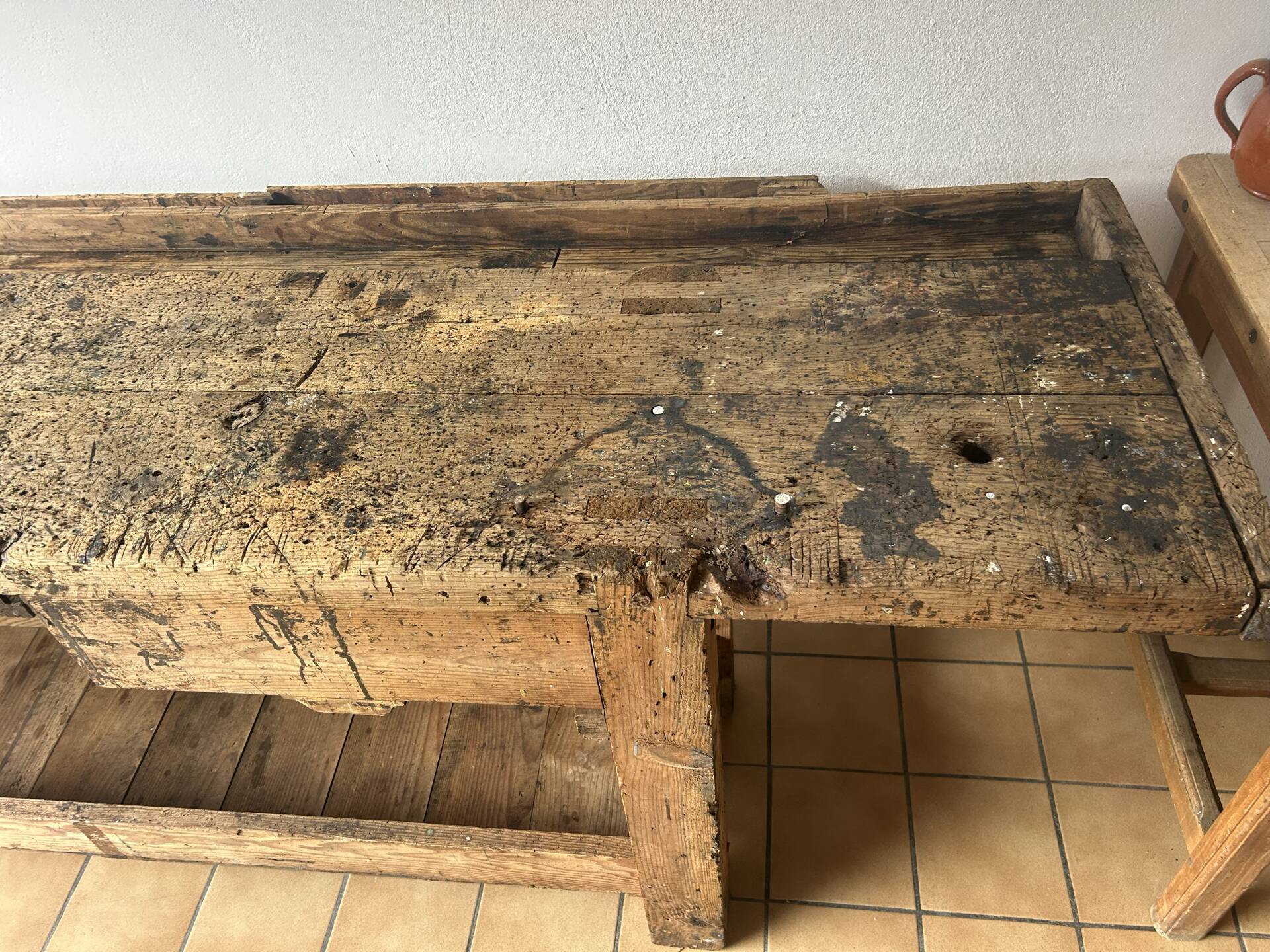 Old carpenter's workbench