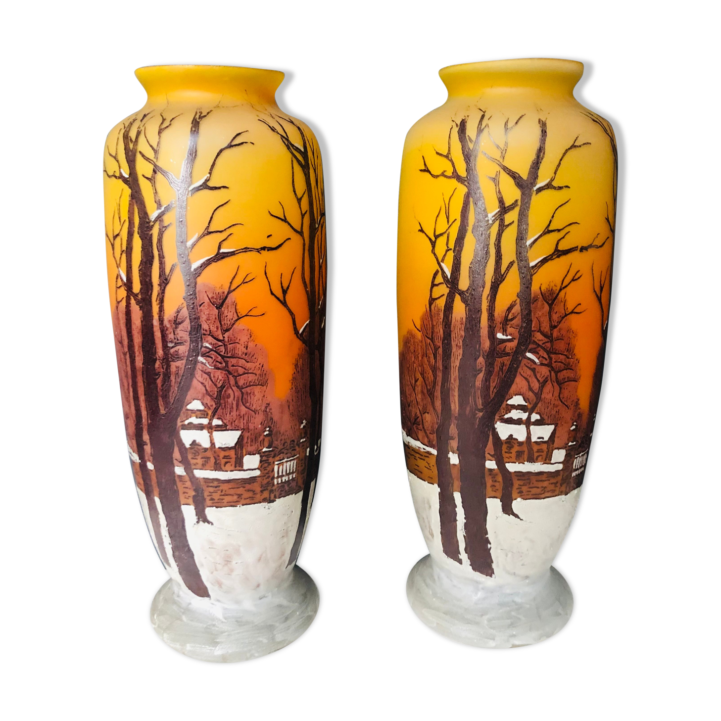 Pair of Art Nouveau vases