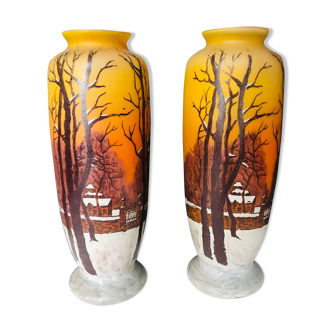 Pair of Art Nouveau vases