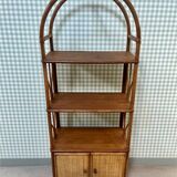 Rattan shelf on legs (refurbished)