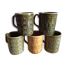 Set of 5 vintage mugs